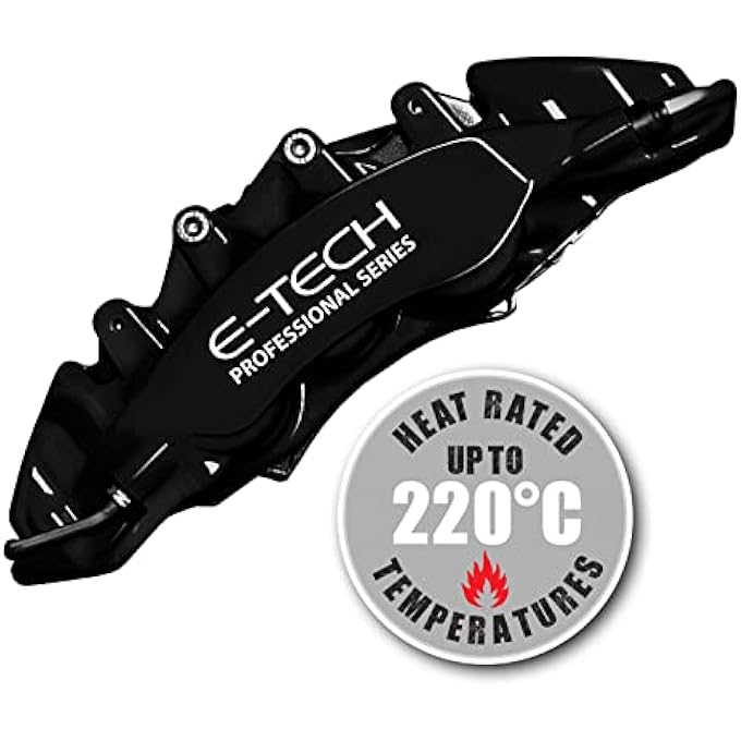 NEW FORMULA E TECH BRAKE CALIPER PROFESSIONAL GRADE PAINT KIT- PERFORMANCE HIGH TEMPERATURE RATED TO 220 C BLACK - Image 2
